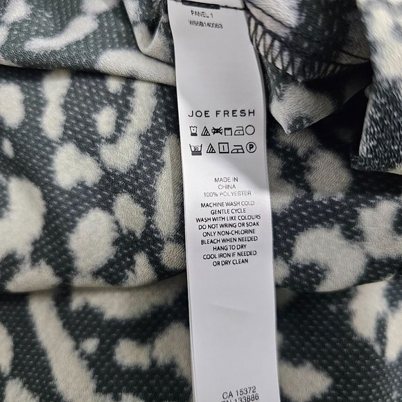 Joe Fresh Pants Womens Grey Beige Wide Cut Loose Pockets Size L - Picture 8 of 9